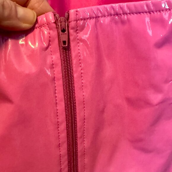 Pink Faux Pink Leather Dress for Bachelorette Party, Dance or Costume Party. - Picture 11 of 13